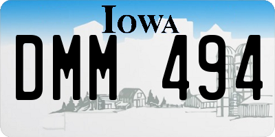 IA license plate DMM494