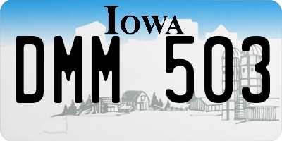 IA license plate DMM503