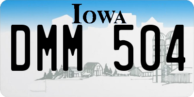 IA license plate DMM504
