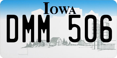 IA license plate DMM506