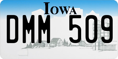IA license plate DMM509