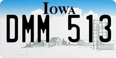IA license plate DMM513