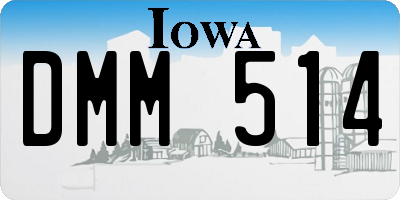 IA license plate DMM514