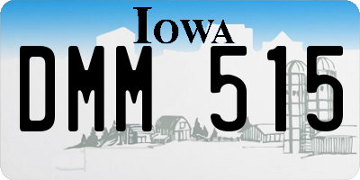 IA license plate DMM515