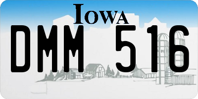 IA license plate DMM516