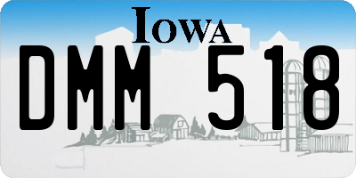 IA license plate DMM518