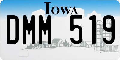IA license plate DMM519