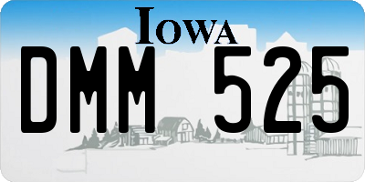 IA license plate DMM525