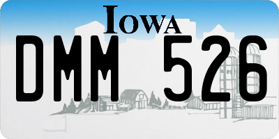IA license plate DMM526