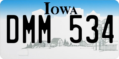 IA license plate DMM534