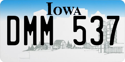 IA license plate DMM537