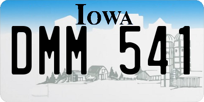 IA license plate DMM541