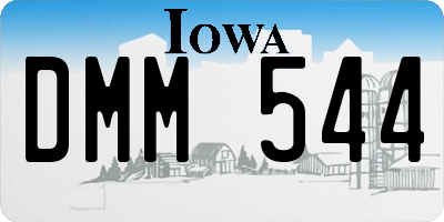 IA license plate DMM544