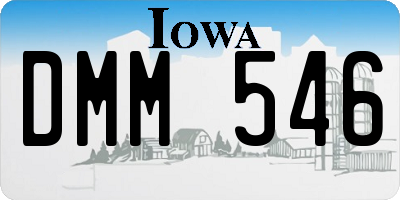 IA license plate DMM546