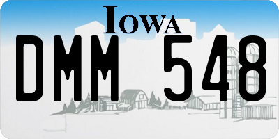 IA license plate DMM548