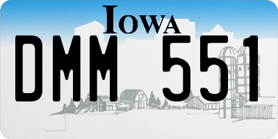 IA license plate DMM551