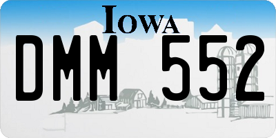 IA license plate DMM552