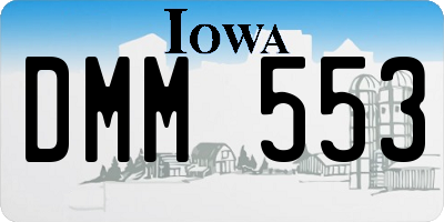 IA license plate DMM553