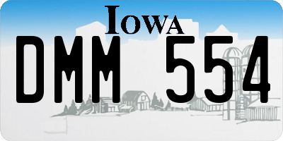 IA license plate DMM554