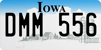 IA license plate DMM556