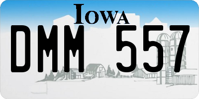 IA license plate DMM557