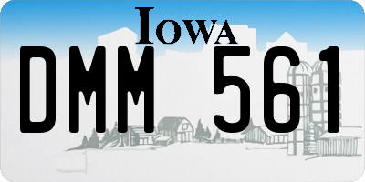 IA license plate DMM561