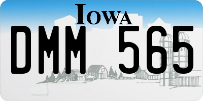 IA license plate DMM565