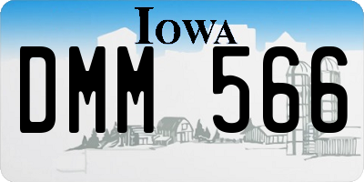 IA license plate DMM566