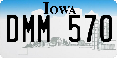 IA license plate DMM570