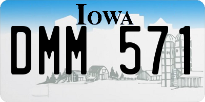 IA license plate DMM571