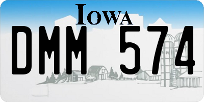 IA license plate DMM574