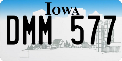 IA license plate DMM577