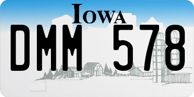 IA license plate DMM578
