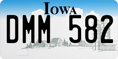 IA license plate DMM582