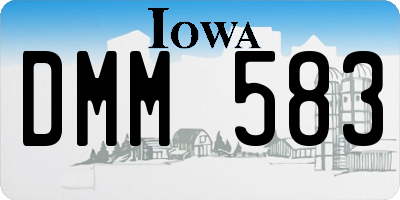 IA license plate DMM583