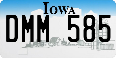 IA license plate DMM585