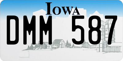 IA license plate DMM587