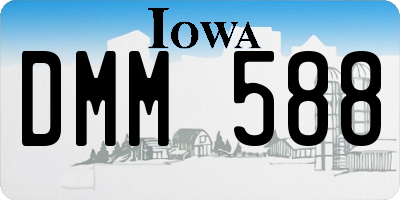 IA license plate DMM588