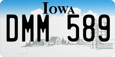 IA license plate DMM589