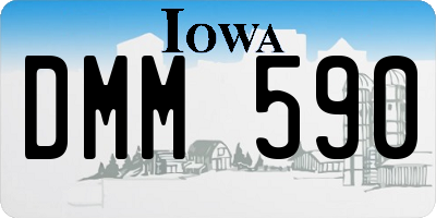 IA license plate DMM590