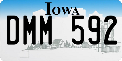 IA license plate DMM592