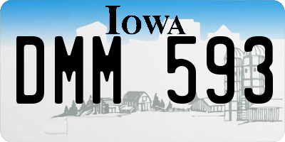 IA license plate DMM593