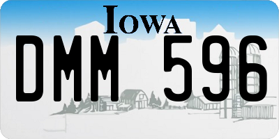 IA license plate DMM596