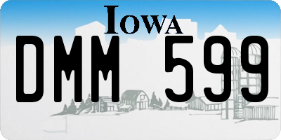 IA license plate DMM599