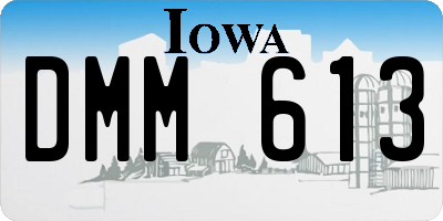 IA license plate DMM613