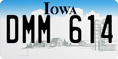 IA license plate DMM614