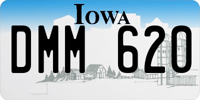 IA license plate DMM620