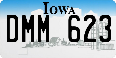 IA license plate DMM623