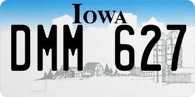 IA license plate DMM627