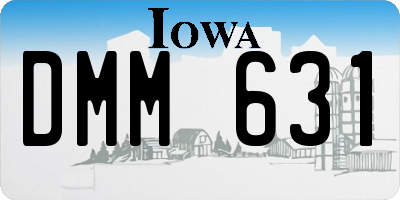 IA license plate DMM631